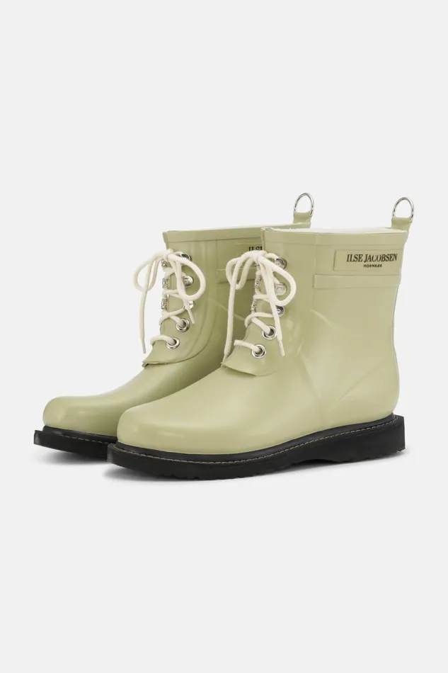 Ilse Jacobsen Short Rubber Boots 8211 Olive Grass Women Rainboots Short