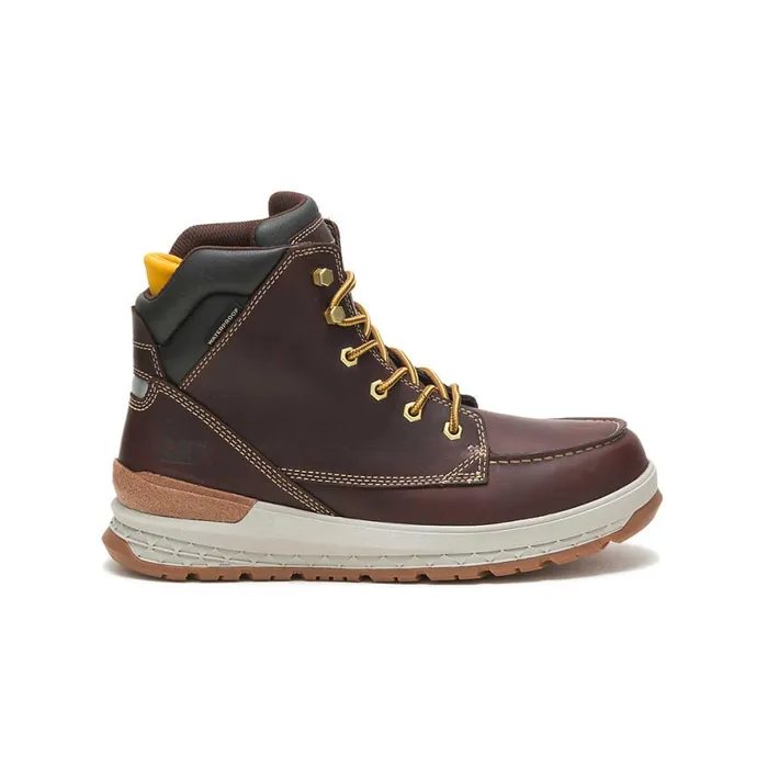 Impact Waterproof Work Boot Friar Brown Men Cat Footwear Boots