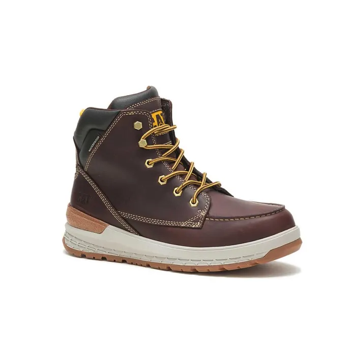 Impact Waterproof Work Boot Friar Brown Men Cat Footwear Boots