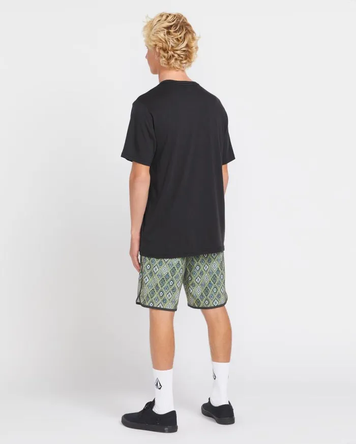 Inherent Scallop ModTech Trunks 8211 Thyme Green Mens Volcom Boardshorts and Trunks