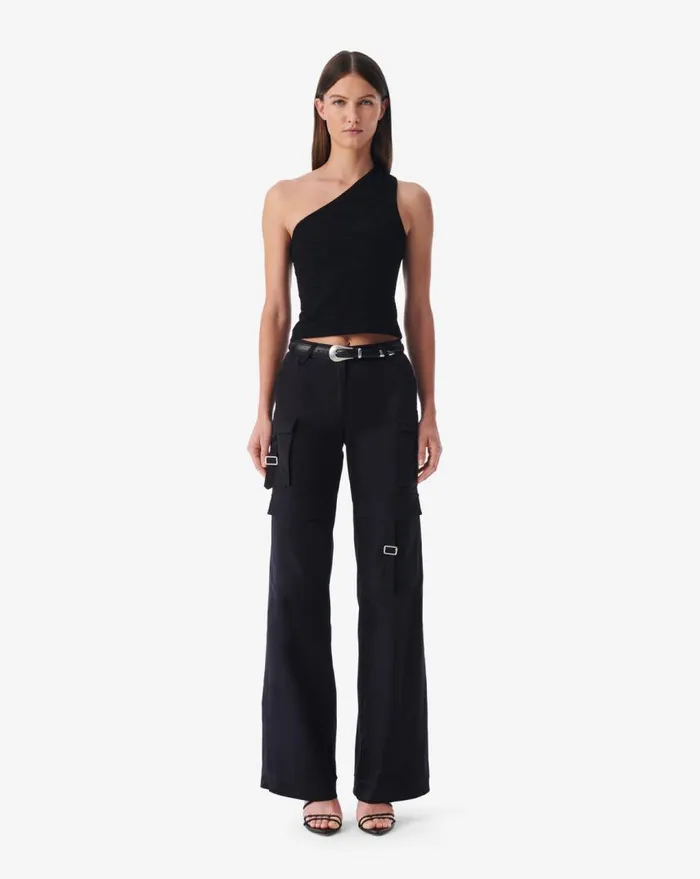 IRO ILOW ASYMMETRICAL TOP Black Women Tops and Shirts