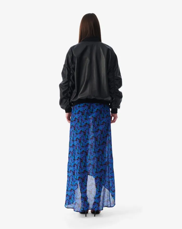 IRO KEREM OVERSIZED LEATHER BOMBER Black Women Jackets and Coats