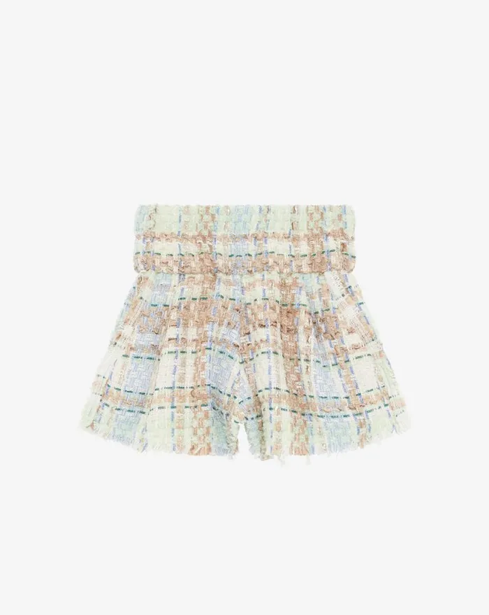 IRO MIKI SHORT TWEED SHORTS Ecrublue Women Shorts and Skirts