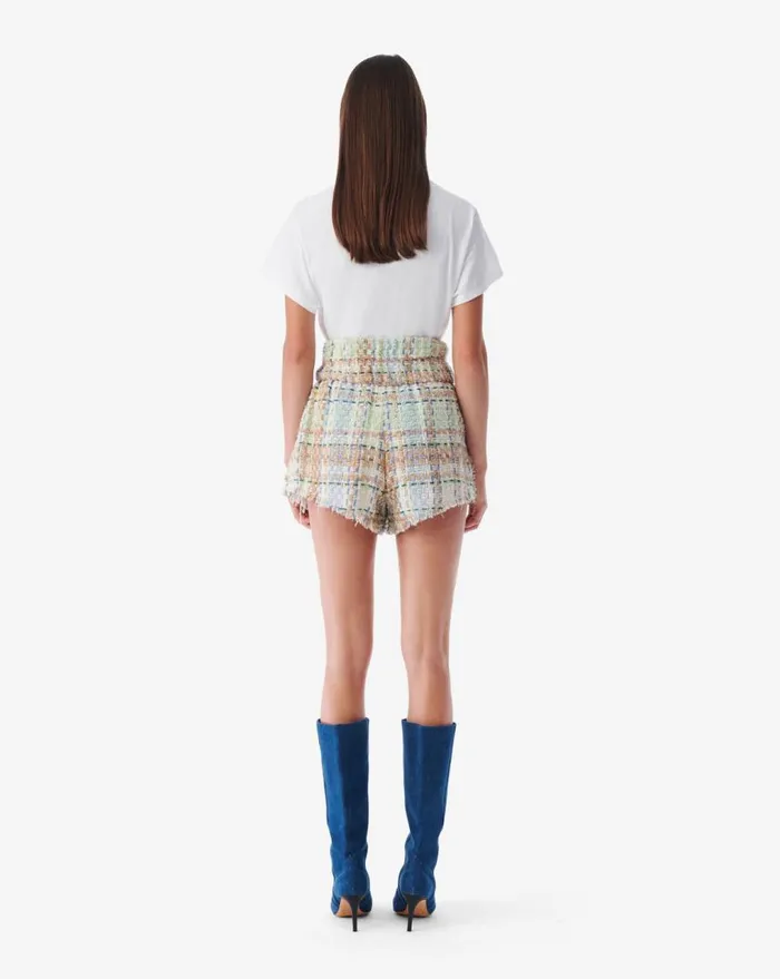 IRO MIKI SHORT TWEED SHORTS Ecrublue Women Shorts and Skirts