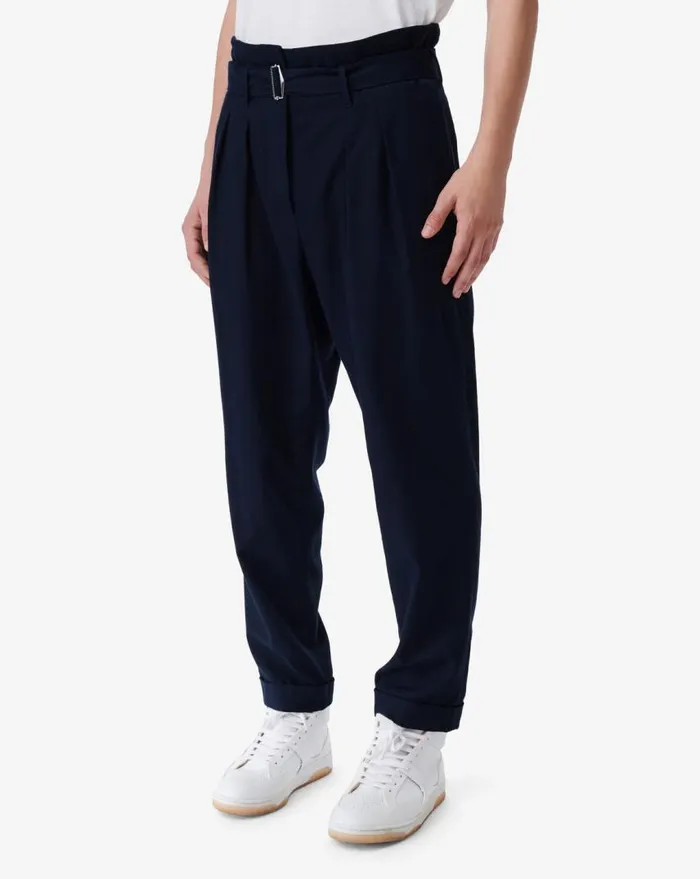 IRO ROHAN BELTED PANTS Dark Navy Men Jeans and Trousers
