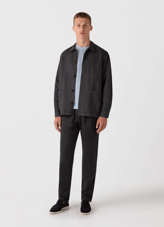 Jackets and Coats Men ussunspel Cotton Linen Twin Pocket Jacket Charcoal Jackets and Coats Men ussunspel Cotton Linen Twin Pocket Jacket Charcoal