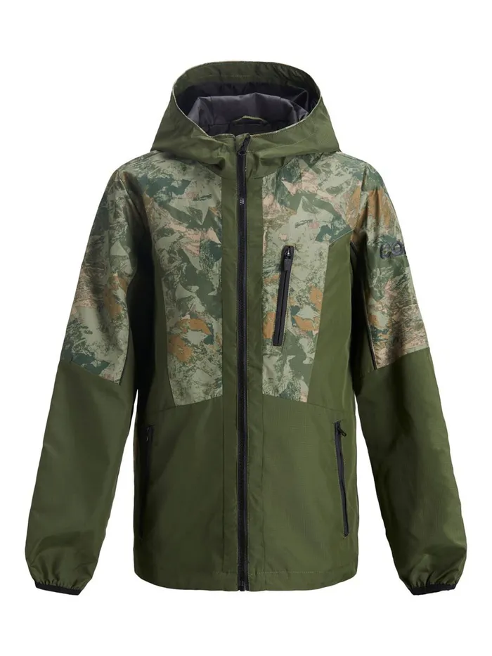 Jackets JACK and JONES Junior BOYS COLOUR BLOCK HOOD LIGHTWEIGHT JACKET Green Rifle Green