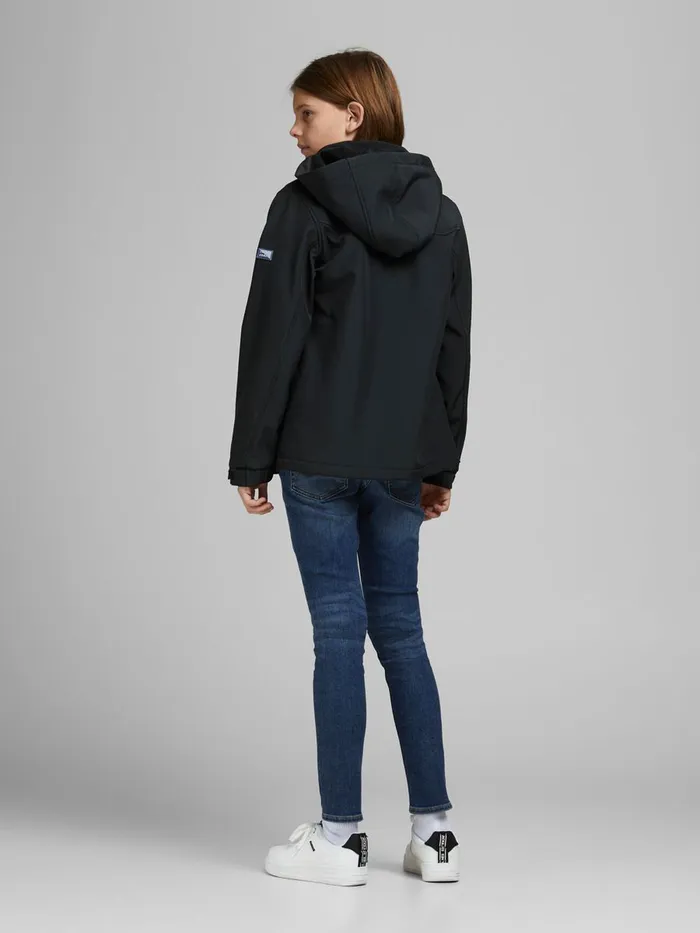 Jackets JACK and JONES Junior BOYS HOODED SOFTSHELL JACKET Black Black