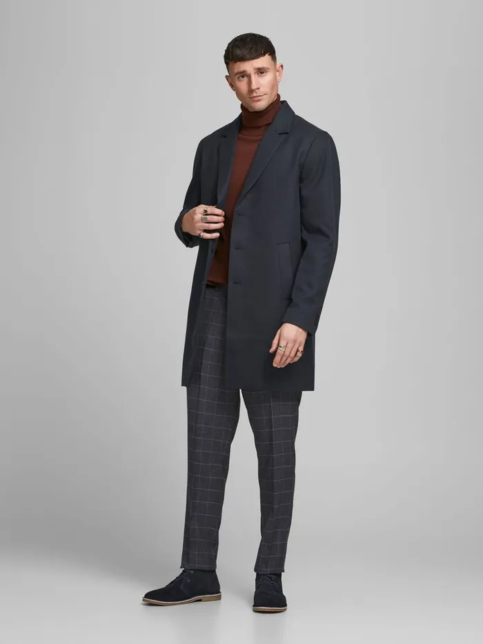 Jackets JACK and JONES Mens CLASSIC COAT Blue Dark Navy