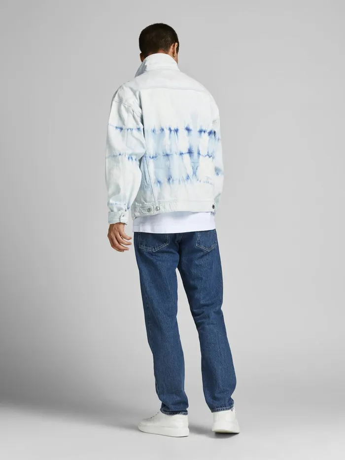 Jackets JACK and JONES Mens JEAN CJ 504 DENIM JACKET White White Denim