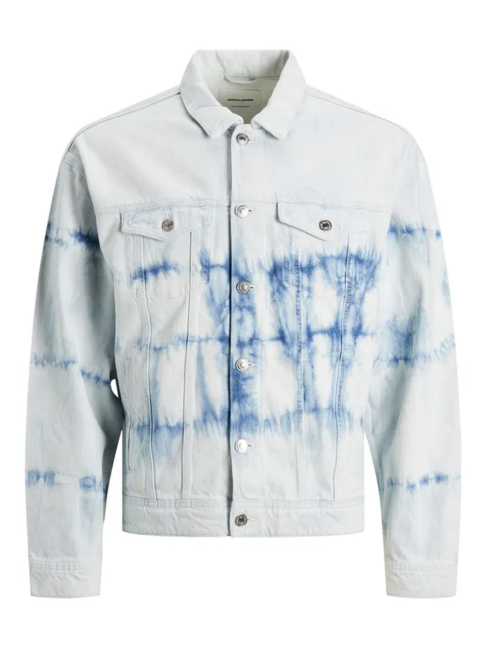 Jackets JACK and JONES Mens JEAN CJ 504 DENIM JACKET White White Denim