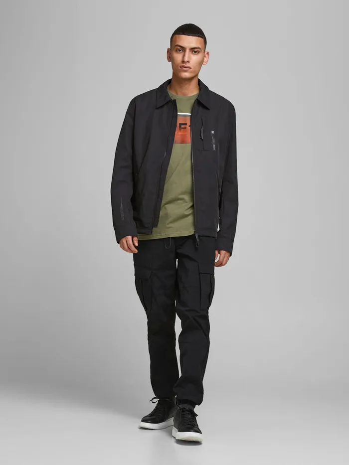 Jackets JACK and JONES Mens LIGHT PADDED JACKET Black Black