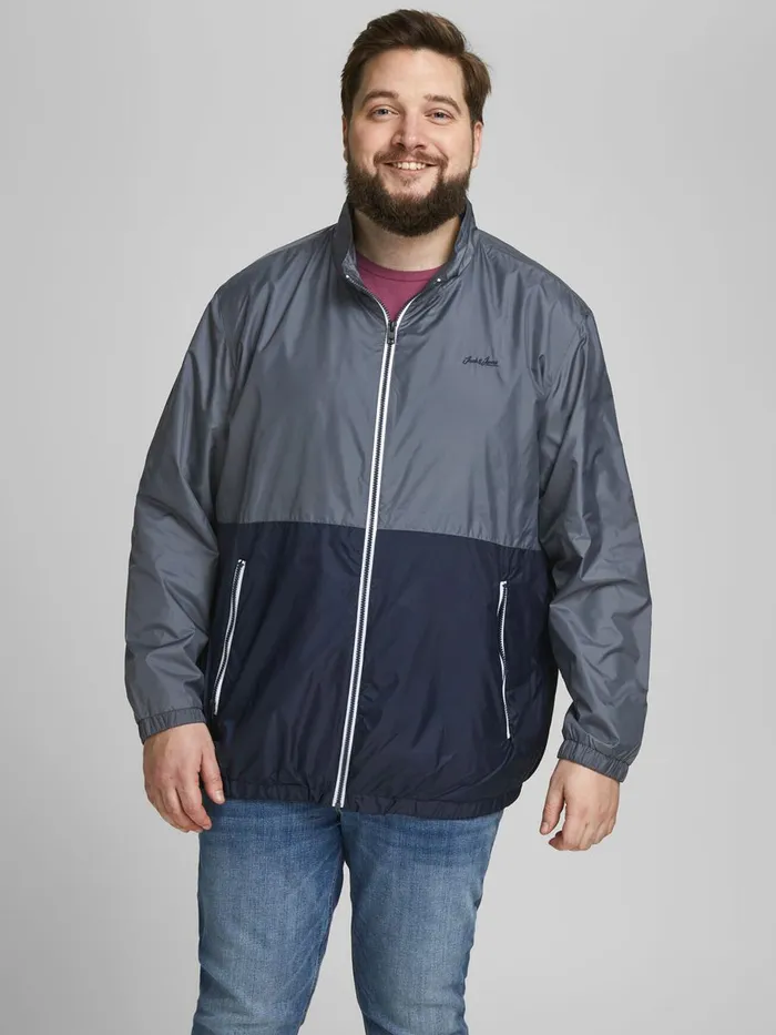 Jackets JACK and JONES Mens RECYCLED POLYESTER BLEND PLUS SIZE JACKET Blue Ombre Blue