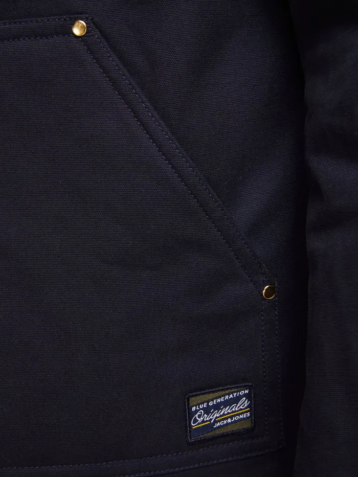 Jackets JACK and JONES Mens UTILITY COTTON JACKET Blue Dark Navy
