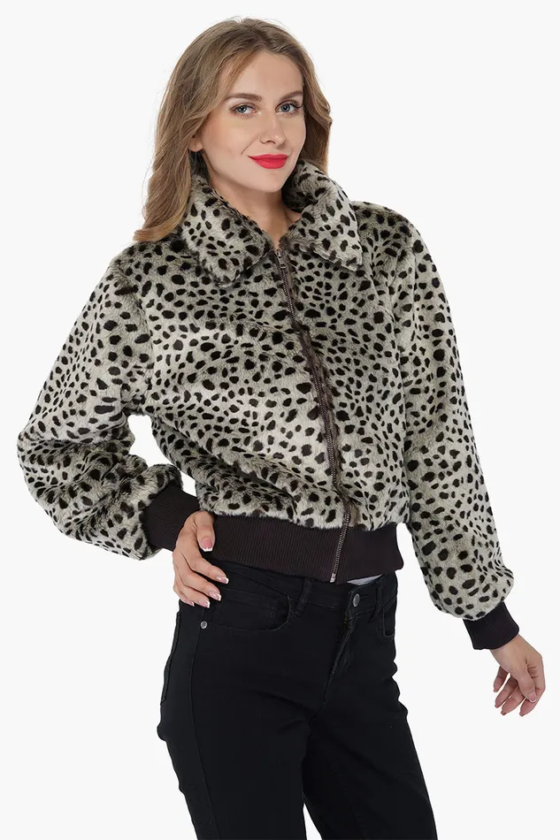 Jackets Women America and Beyond Cheetah Chic Bomber Jacket