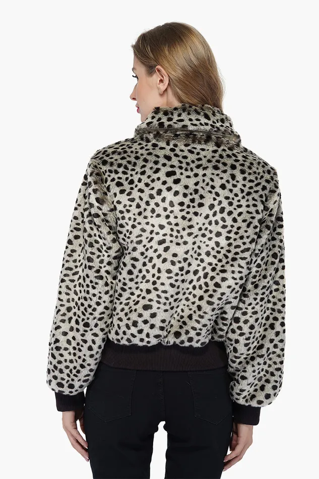 Jackets Women America and Beyond Cheetah Chic Bomber Jacket