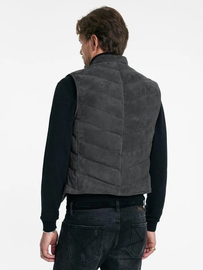 JACKSON VEST Concrete Htr Men John Varvatos Coats And Jackets