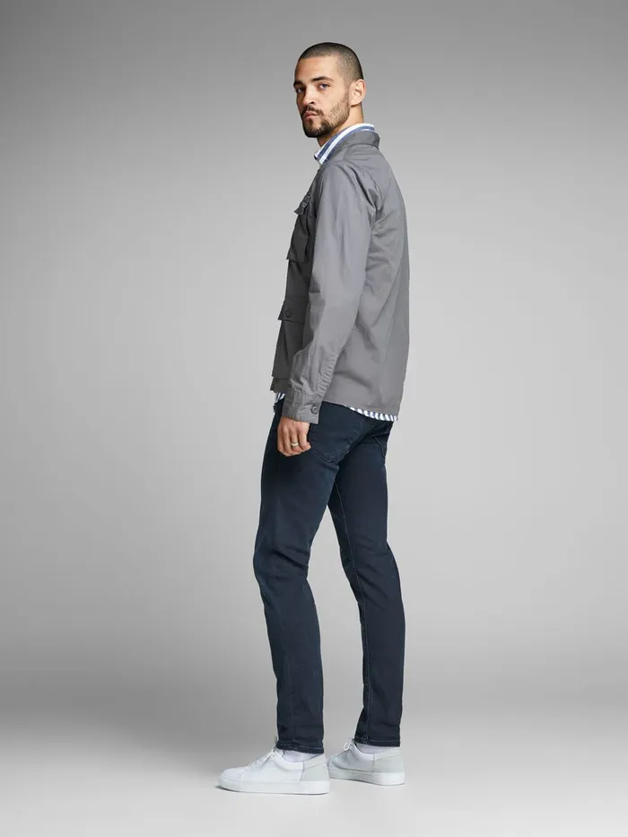 Jeans JACK and JONES Mens GLENN FELIX AM 458 PCW SPS SLIM FIT JEANS Blue Black Denim