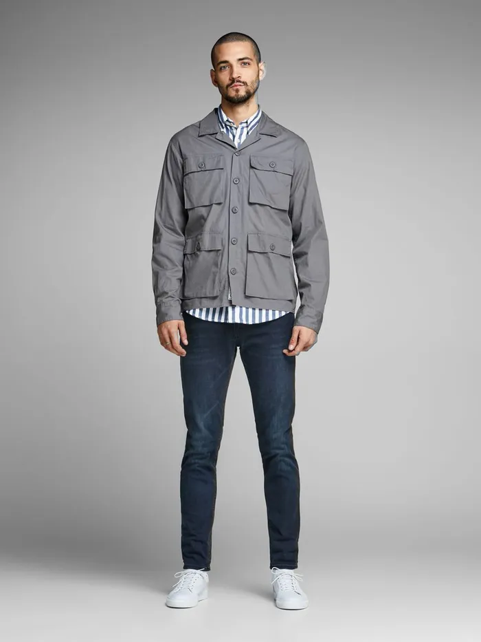 Jeans JACK and JONES Mens GLENN FELIX AM 458 PCW SPS SLIM FIT JEANS Blue Black Denim