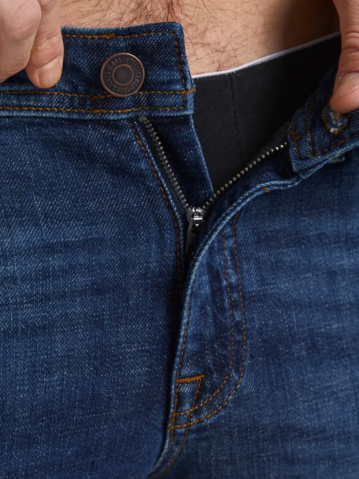 Jeans JACK and JONES Mens GLENN FELIX AM 566 LID SLIM FIT JEANS Blue Blue Denim