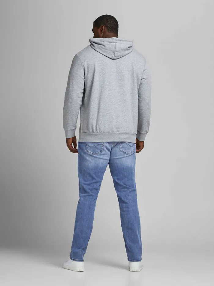 Jeans JACK and JONES Mens GLENN ORIGINAL AM 815 PLUS SIZE SLIM FIT JEANS Blue Blue Denim