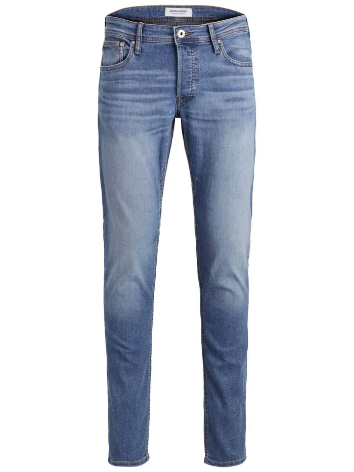 Jeans JACK and JONES Mens GLENN ORIGINAL AM 815 PLUS SIZE SLIM FIT JEANS Blue Blue Denim