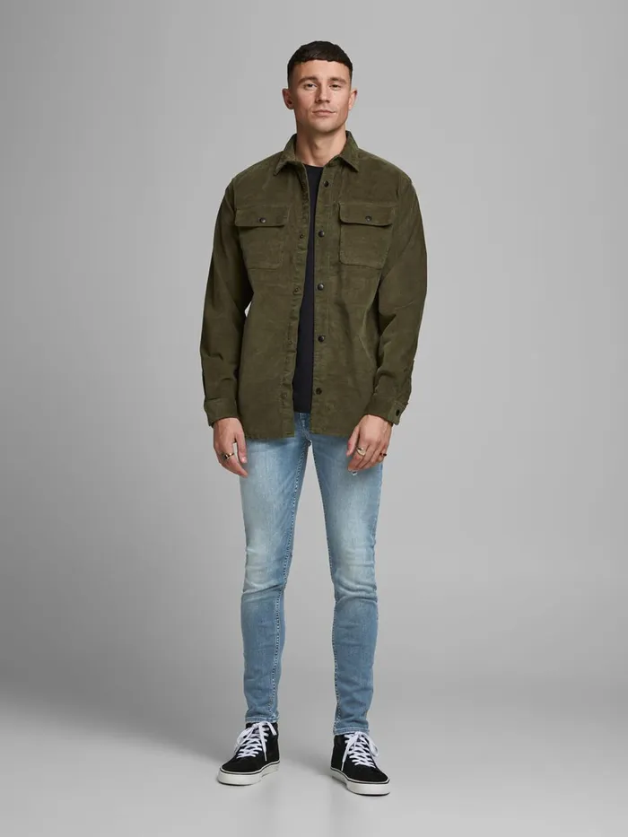 Jeans JACK and JONES Mens LIAM ORIGINAL CJ 317 SKINNY FIT JEANS Blue Blue Denim