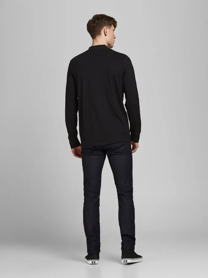 Jeans JACK and JONES Mens TIM CLASSIC JJ 721 SLIMSTRAIGHT FIT JEANS Black Black Denim