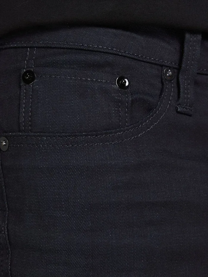 Jeans JACK and JONES Mens TIM CLASSIC JJ 721 SLIMSTRAIGHT FIT JEANS Black Black Denim