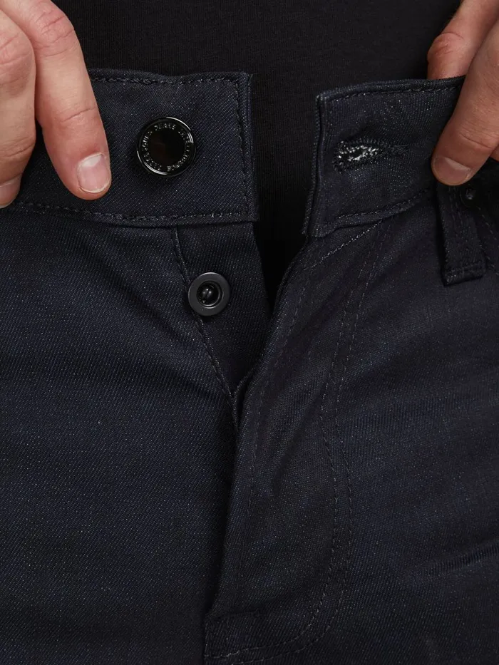 Jeans JACK and JONES Mens TIM CLASSIC JJ 721 SLIMSTRAIGHT FIT JEANS Black Black Denim