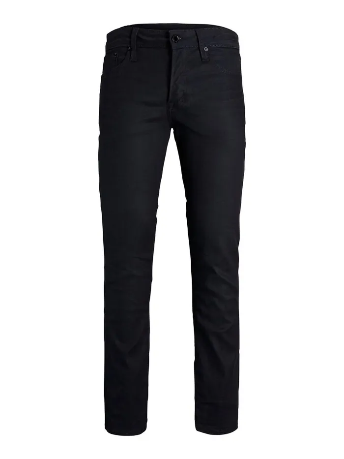Jeans JACK and JONES Mens TIM CLASSIC JJ 721 SLIMSTRAIGHT FIT JEANS Black Black Denim
