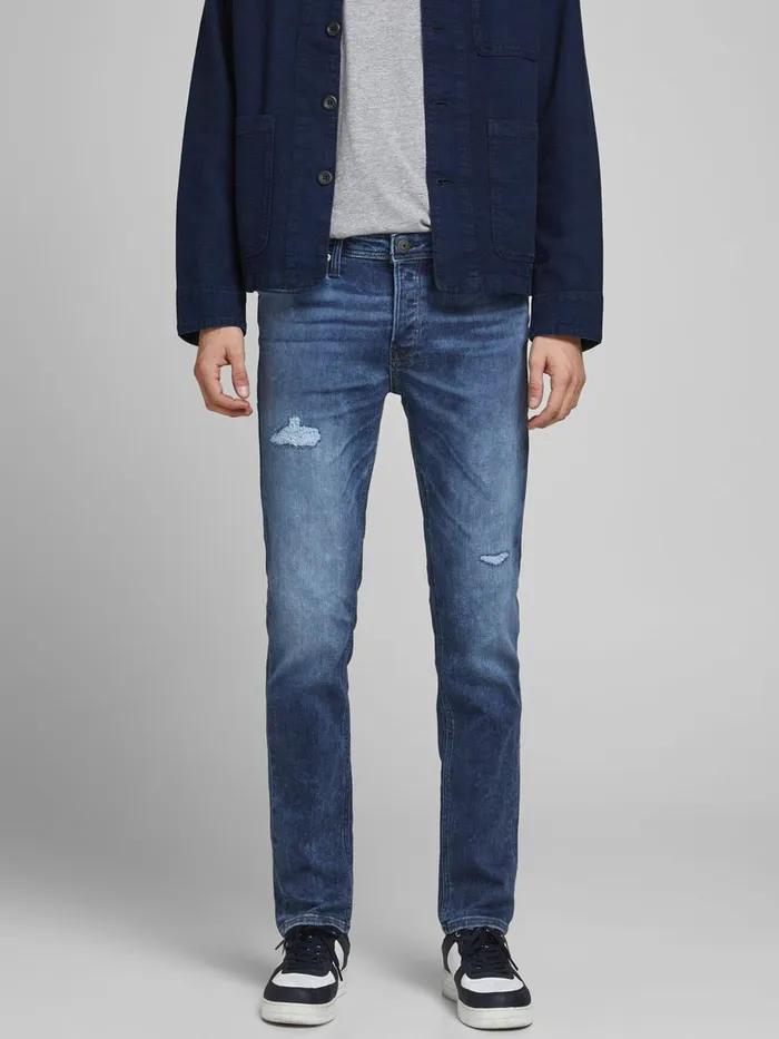 Jeans JACK and JONES Mens TIM ORIGINAL AM 213 SLIMSTRAIGHT FIT JEANS Blue Blue Denim Jeans JACK and JONES Mens TIM ORIGINAL AM 213 SLIMSTRAIGHT FIT JEANS Blue Blue Denim