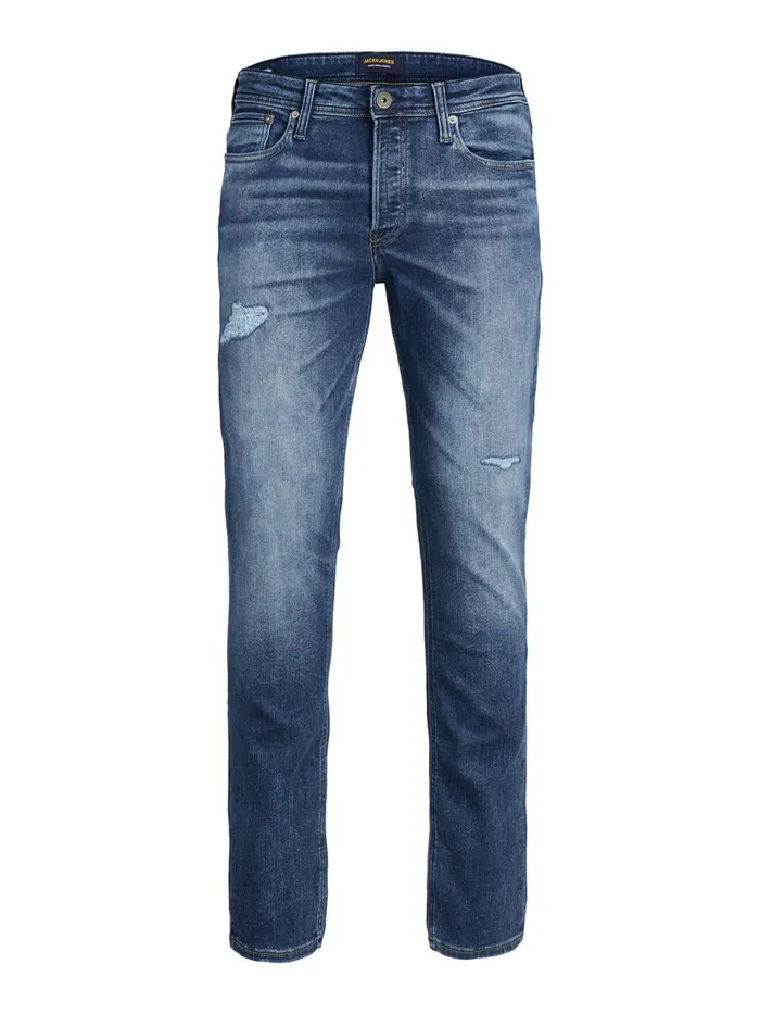 Jeans JACK and JONES Mens TIM ORIGINAL AM 213 SLIMSTRAIGHT FIT JEANS Blue Blue Denim