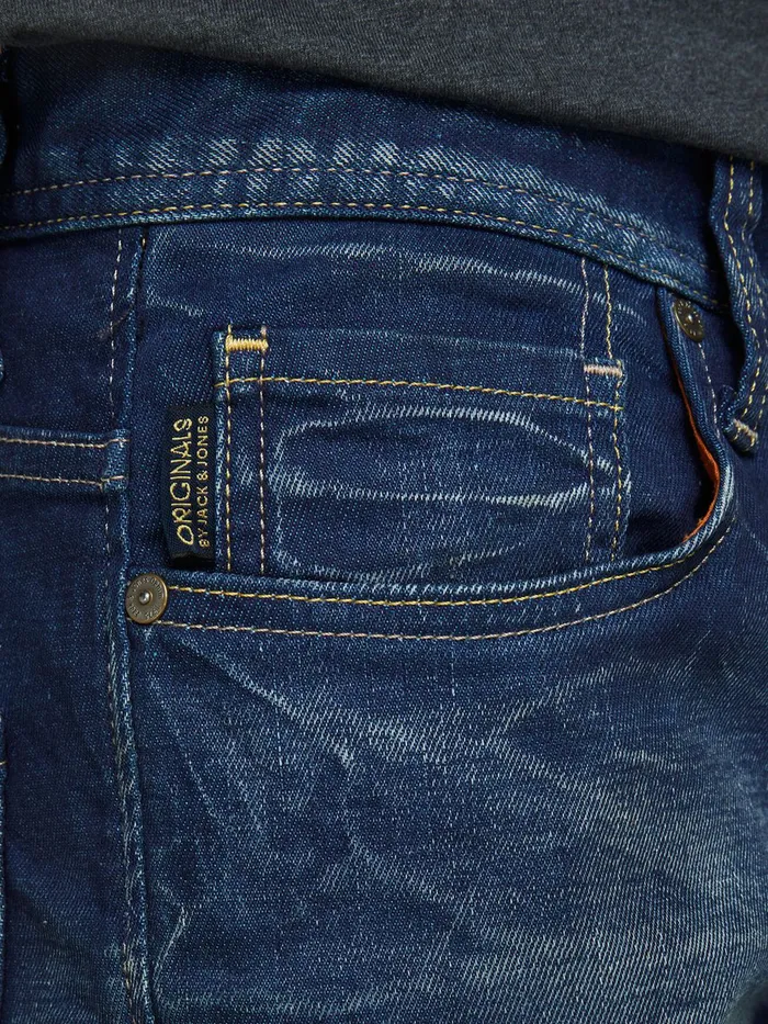 Jeans JACK and JONES Mens TIM ORIGINAL JOS 919 SLIMSTRAIGHT FIT JEANS Blue Medium Blue Denim