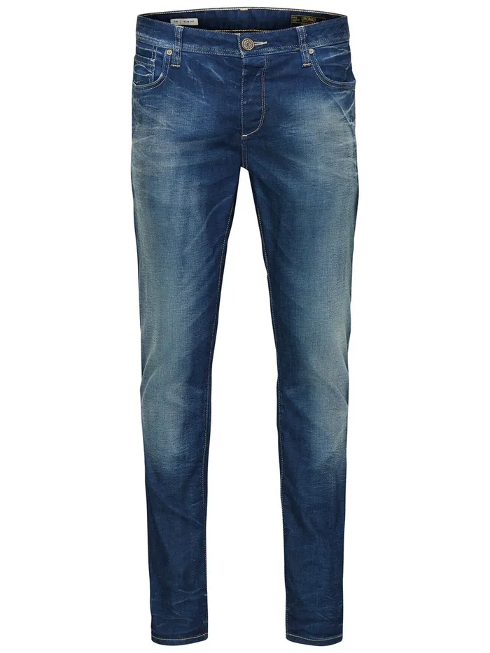 Jeans JACK and JONES Mens TIM ORIGINAL JOS 919 SLIMSTRAIGHT FIT JEANS Blue Medium Blue Denim