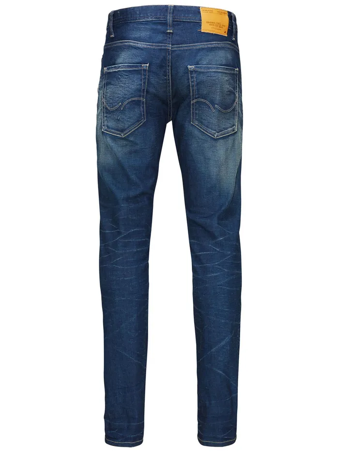Jeans JACK and JONES Mens TIM ORIGINAL JOS 919 SLIMSTRAIGHT FIT JEANS Blue Medium Blue Denim