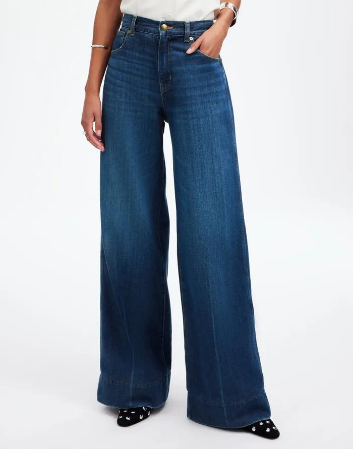 Jeans Women Madewell SuperwideLeg Jeans Softdrape Denim Edition Ellsworth Wash