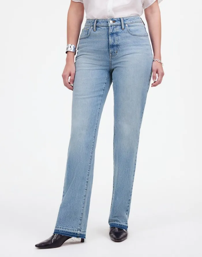 Jeans Women Madewell The Curvy 03990s Straight MidRise Jean In Barbosa Wash Barbosa Wash