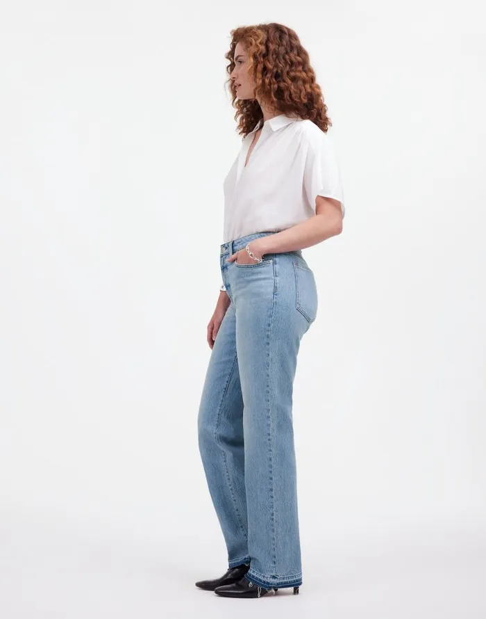 Jeans Women Madewell The Curvy 03990s Straight MidRise Jean In Barbosa Wash Barbosa Wash