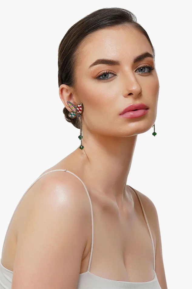 Jewelry Women America and Beyond Petal Drop Beaded Earrings