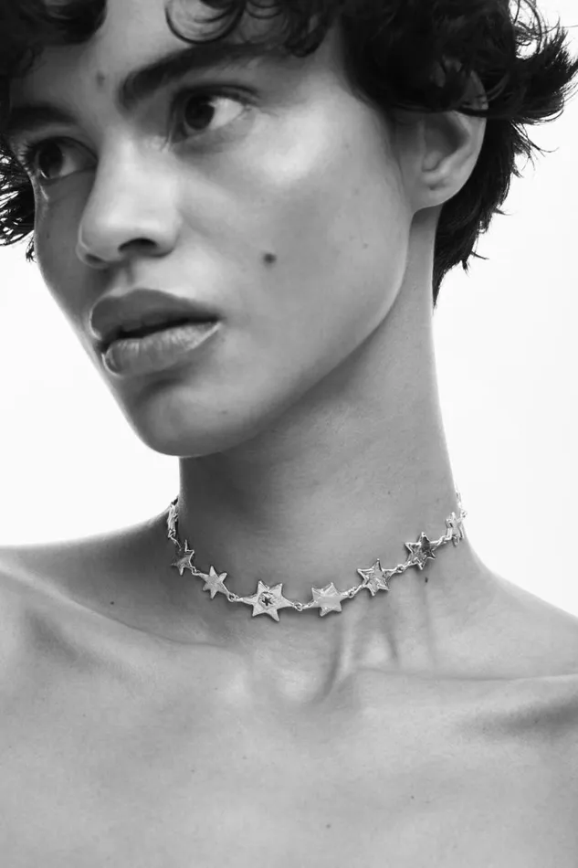 Jewelry Women Desigual Goldplated Star Choker Zalio Materialfinishes