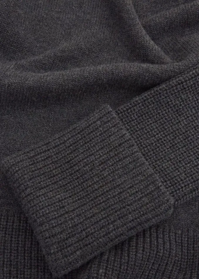 Jumpers and Cardigans Women HOBBS Gaskell Coord Wool Cotton Jumper Dark Grey Marl