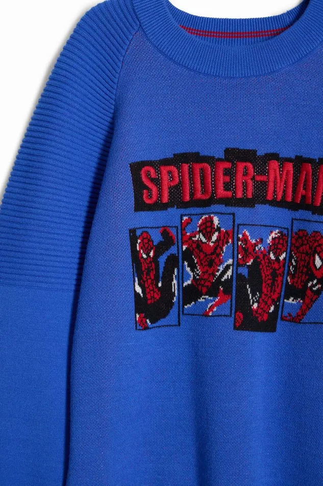Jumpers And Sweatshirts Kids Desigual Spiderman Sweatshirt Without Hood Blue