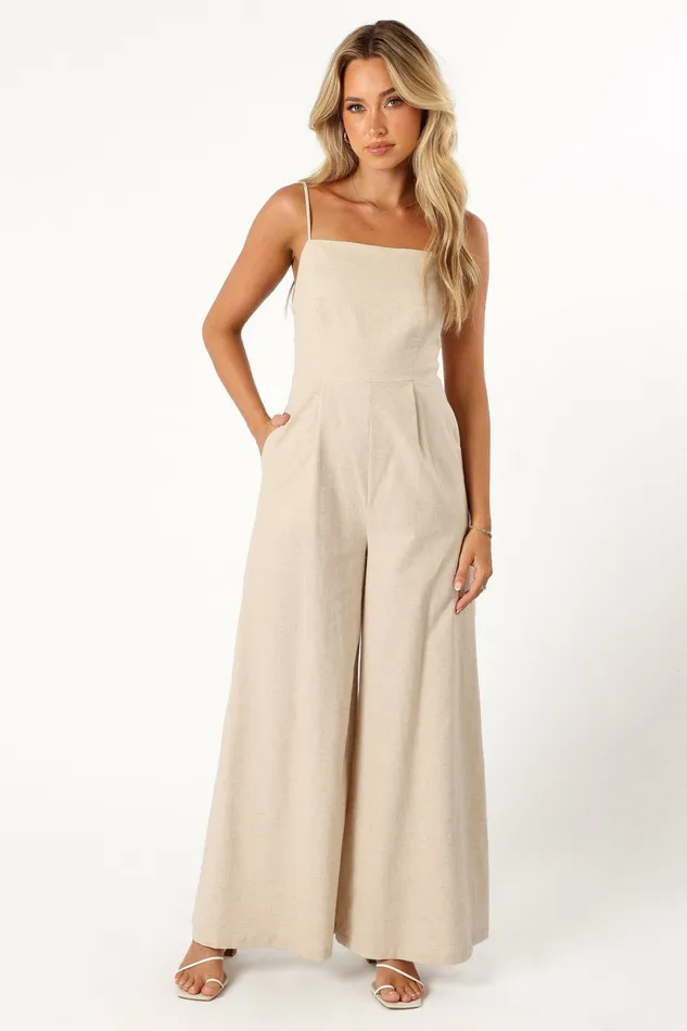 Jumpsuits and Rompers Lila Jumpsuit Oatmeal 8211 Petal and Pup Women