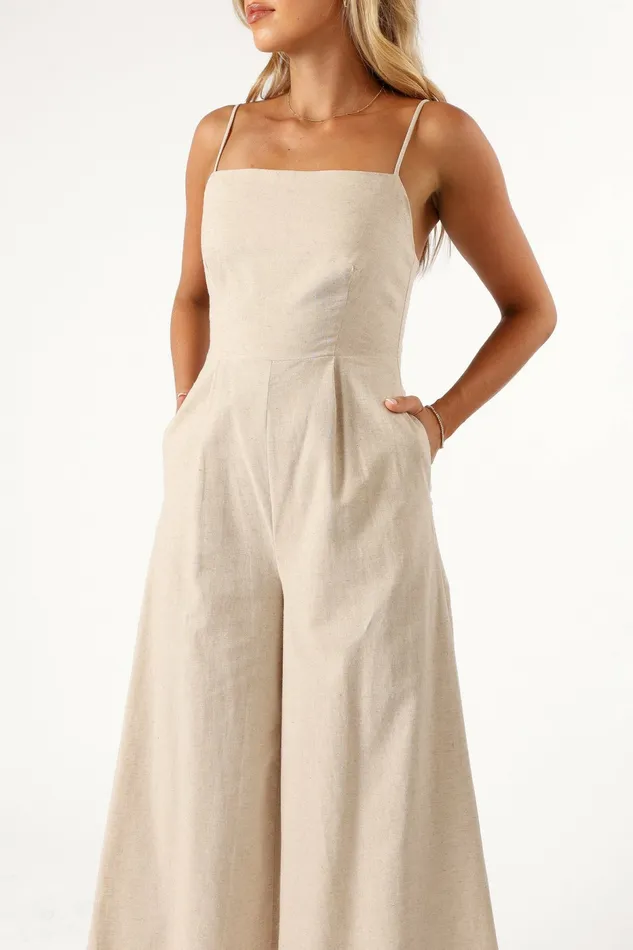 Jumpsuits and Rompers Lila Jumpsuit Oatmeal 8211 Petal and Pup Women