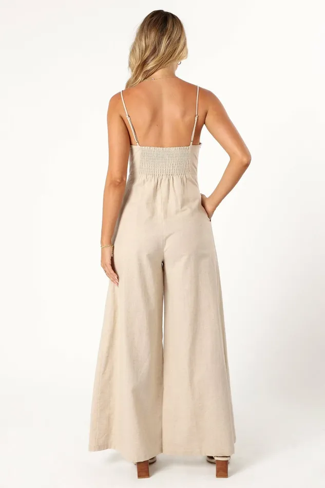 Jumpsuits and Rompers Lila Jumpsuit Oatmeal 8211 Petal and Pup Women