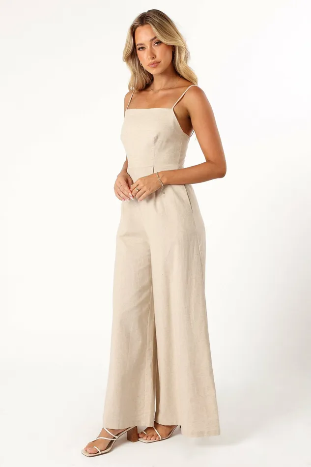 Jumpsuits and Rompers Lila Jumpsuit Oatmeal 8211 Petal and Pup Women