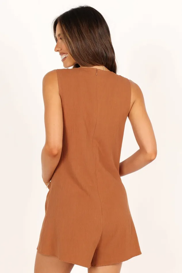 Jumpsuits and Rompers Petal and Pup Women Dory Playsuit Tan