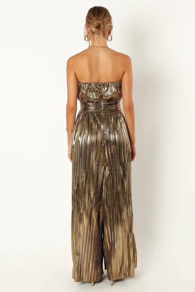 Jumpsuits and Rompers Women Kerry Pleat Jumpsuit Gold Petal and Pup