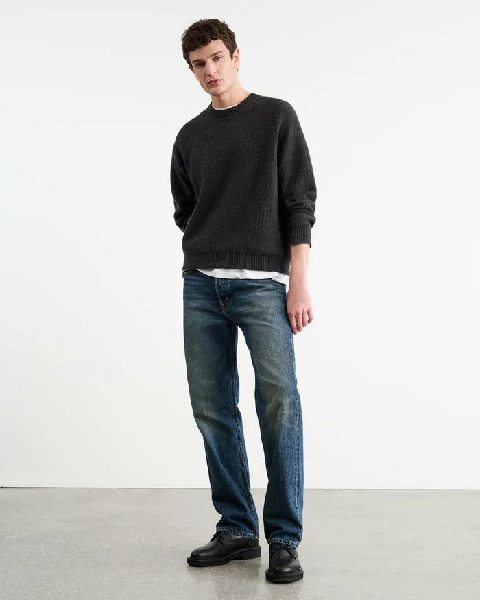KADIR SWEATER Charcoal Melange Men Nili Lotan Sweaters